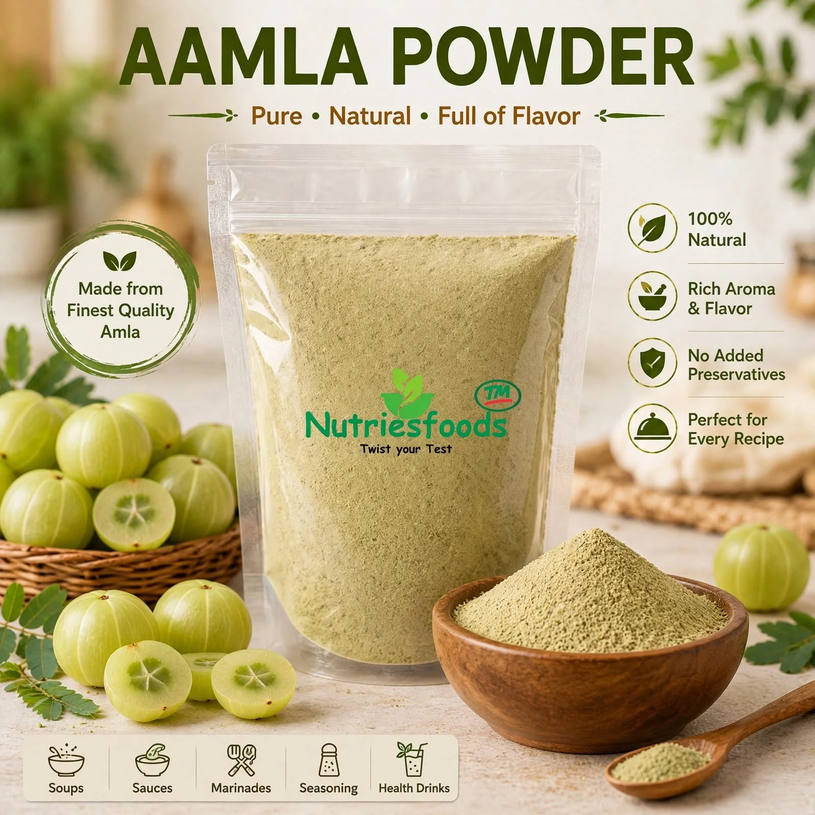 Seedless Aamla Powder - Food & Agriculture by Nutriesfoods
