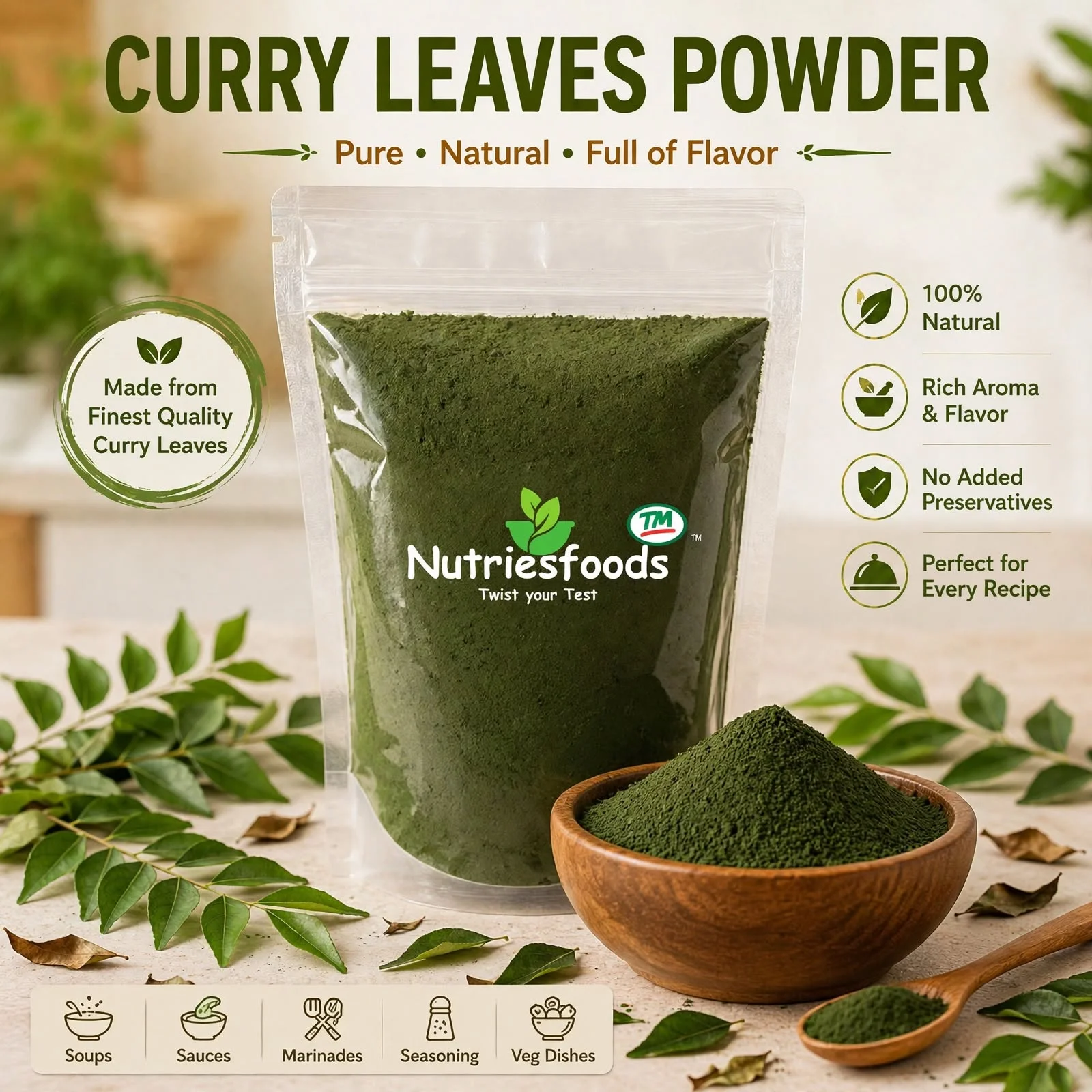 Curry Leaves Powder - Food & Agriculture by Nutriesfoods