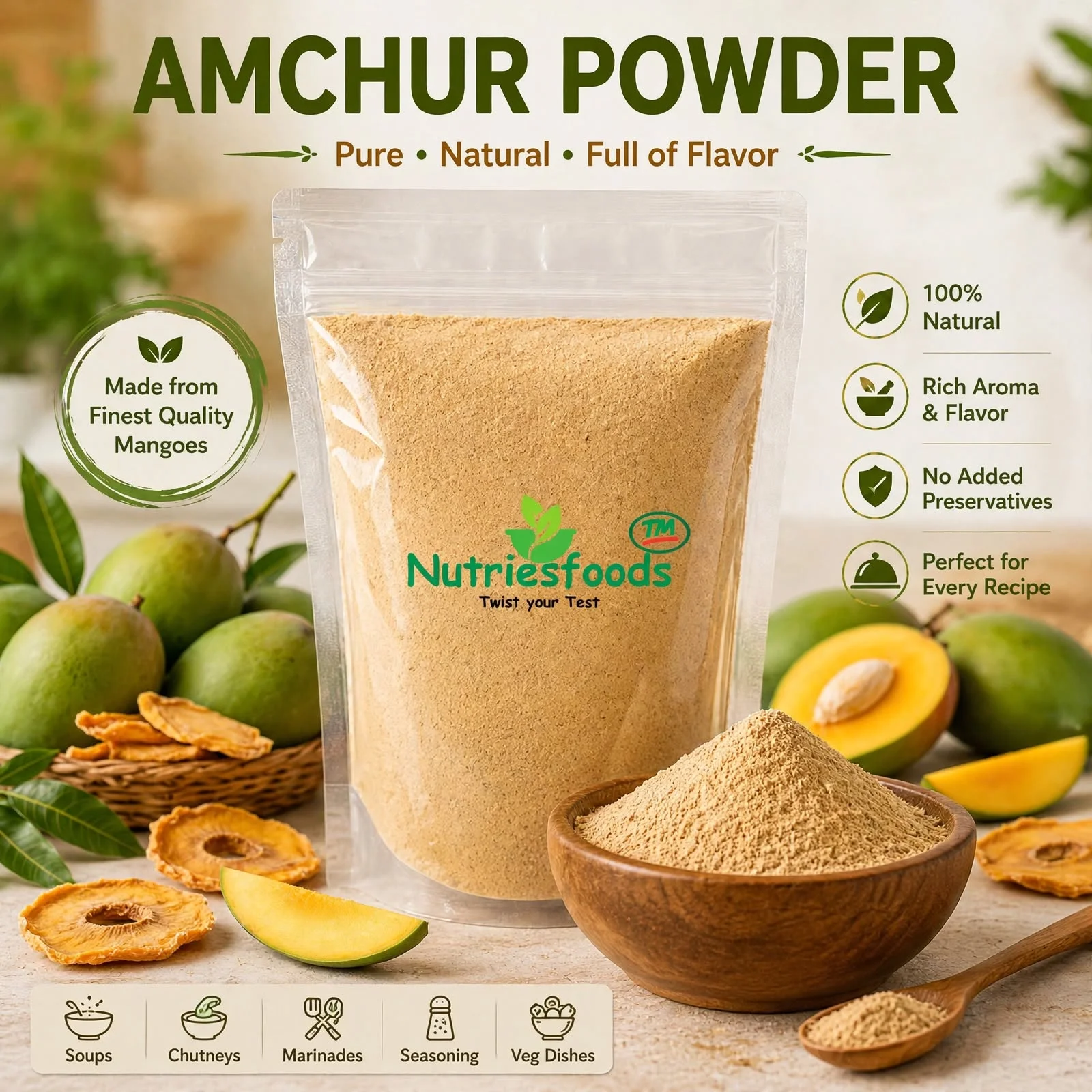 Sun-Dried Amchur Powder - Food & Agriculture by Nutriesfoods