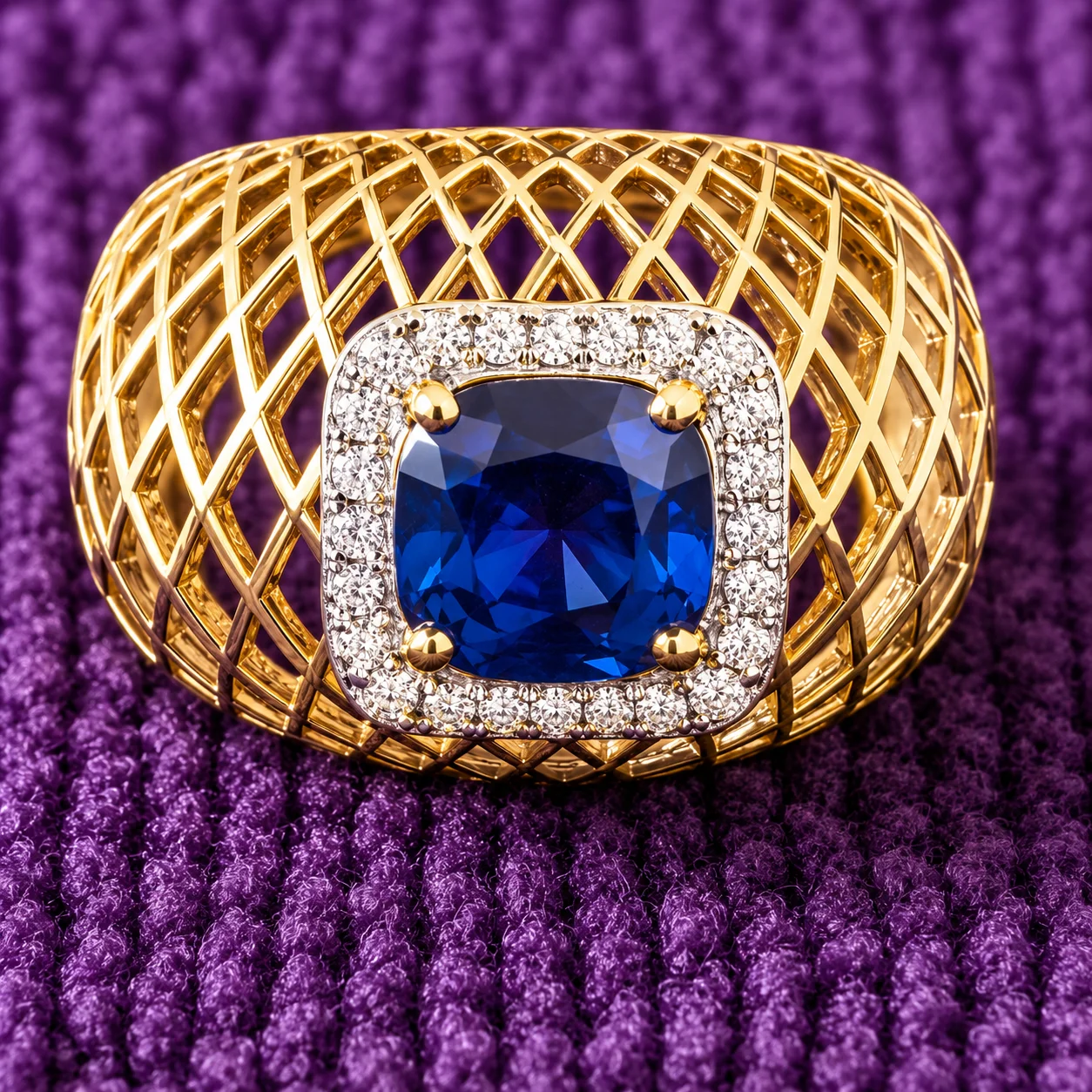 18K Luxury Gold Diamond Ring for Ladies - Gems & Jewelry by Smriti Jhaver