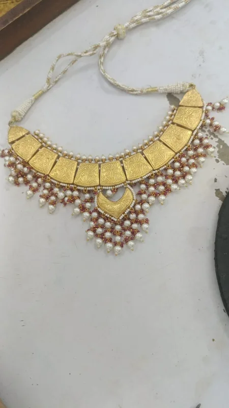 22k Gold Uncut Polki Diamond Jewellery Full Sets - Gems & Jewelry by Smriti Jhaver