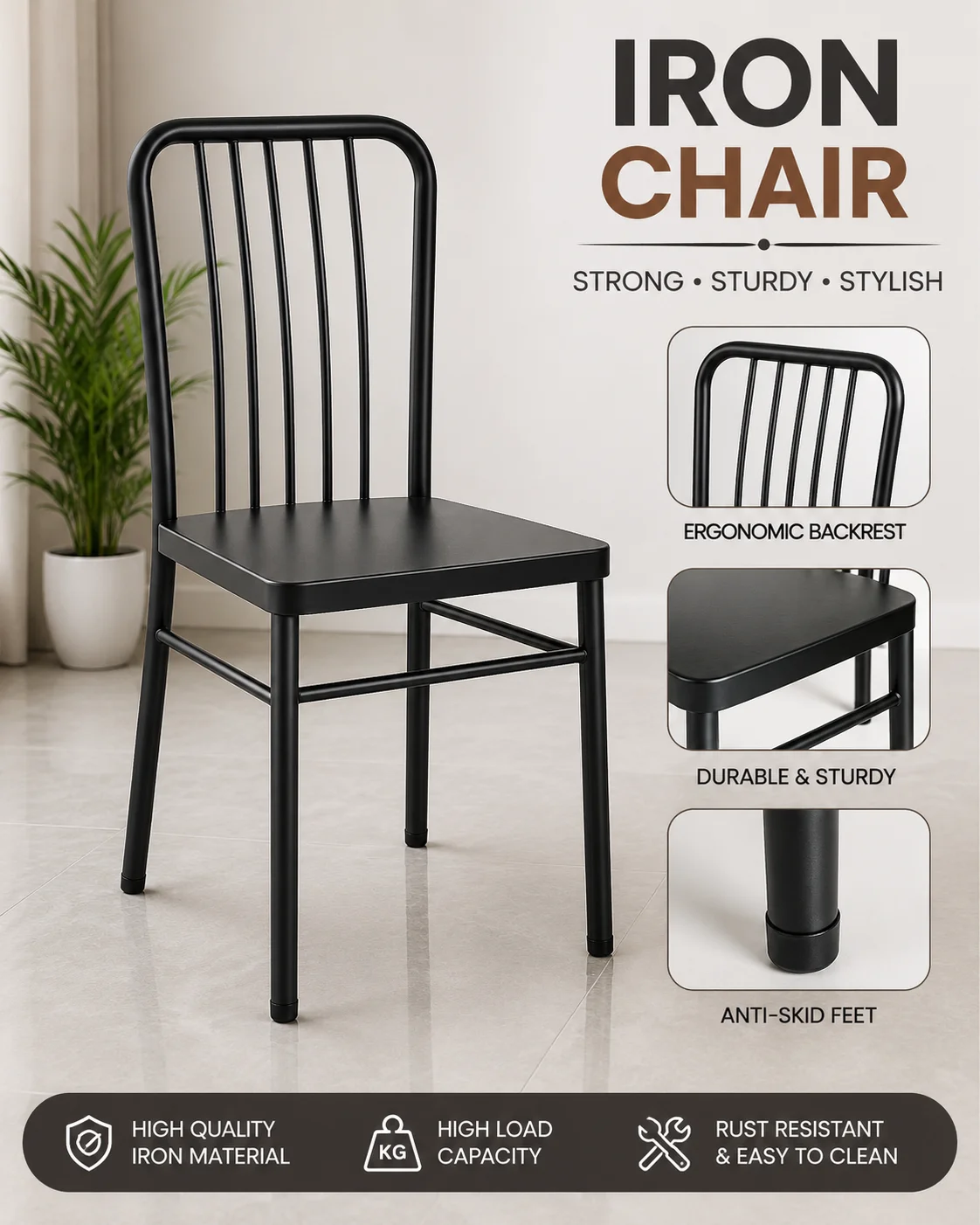 Iron Modern Chair - Furniture & Interiors by Siraj Welding Works