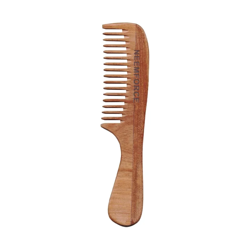 Neem Wood Wide Tooth Comb 8.5inch - Beauty & Personal Care by M/S. Humanity Consumer Care