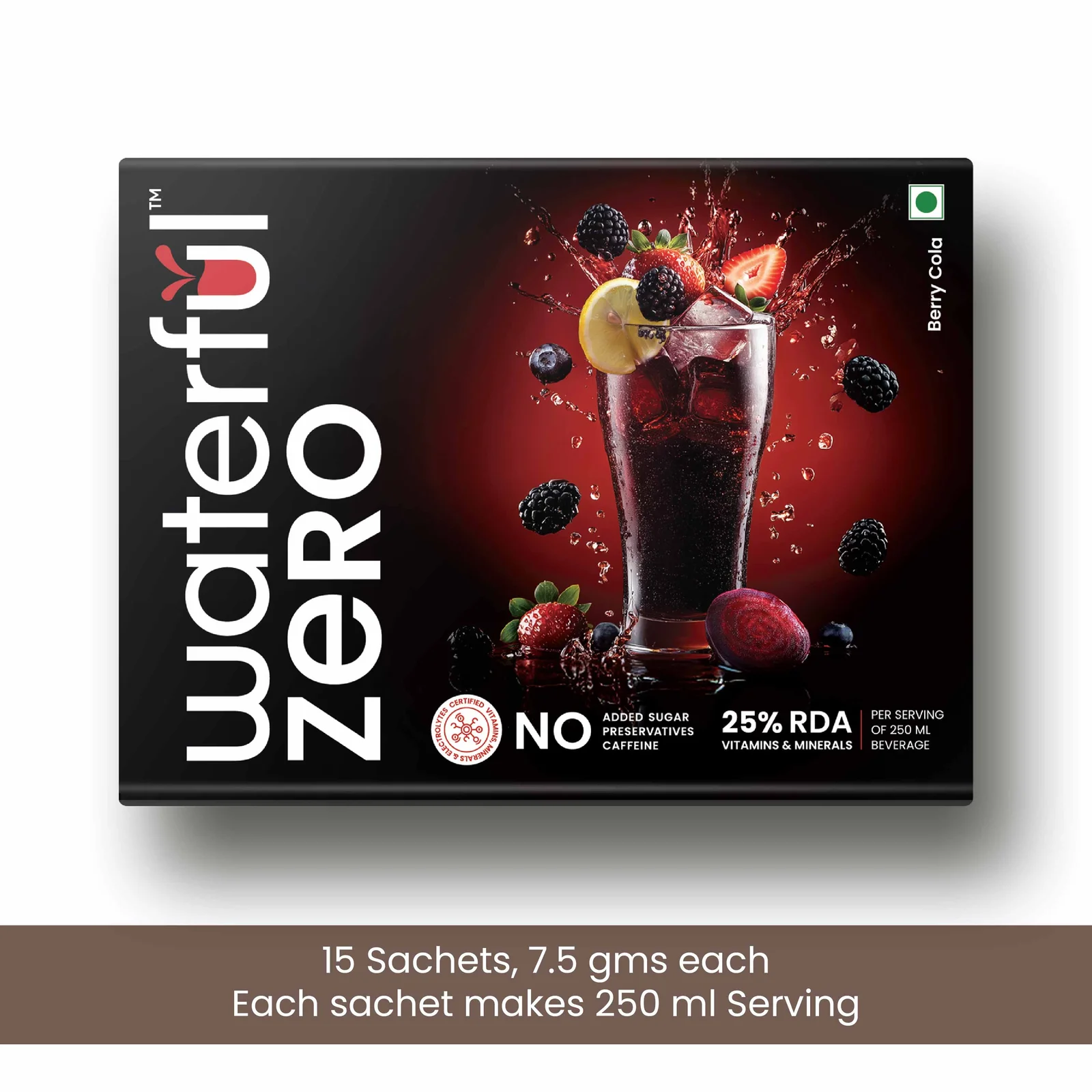 Waterful Zero Berry Cola Energy Drink Mix - Food & Agriculture by Stranza Brands Pvt. Ltd. - Branch