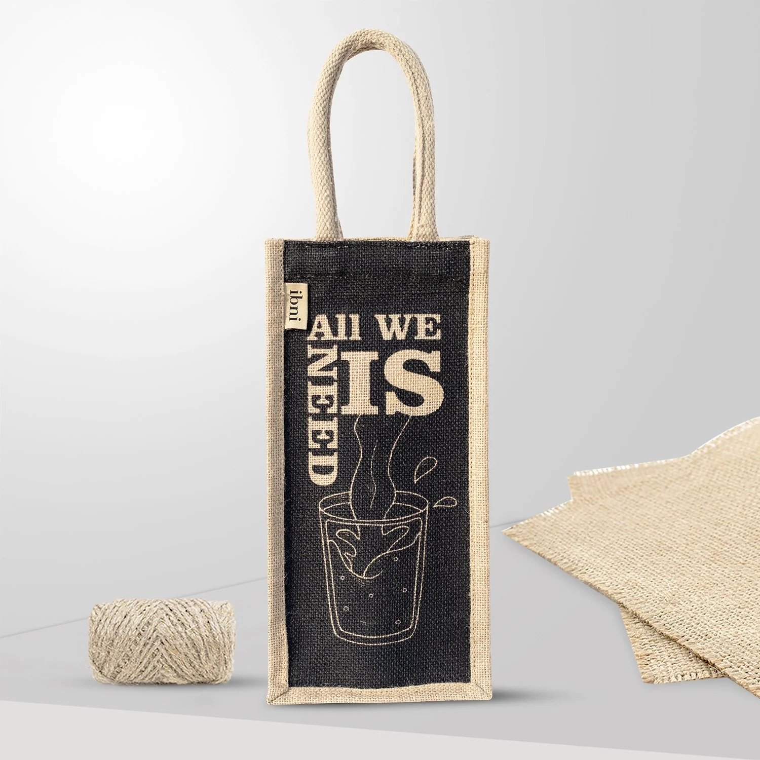 Premium Jute Water Bottle Bag - Footwear, Bags & Leather Goods by Ibni Pvt. Ltd.
