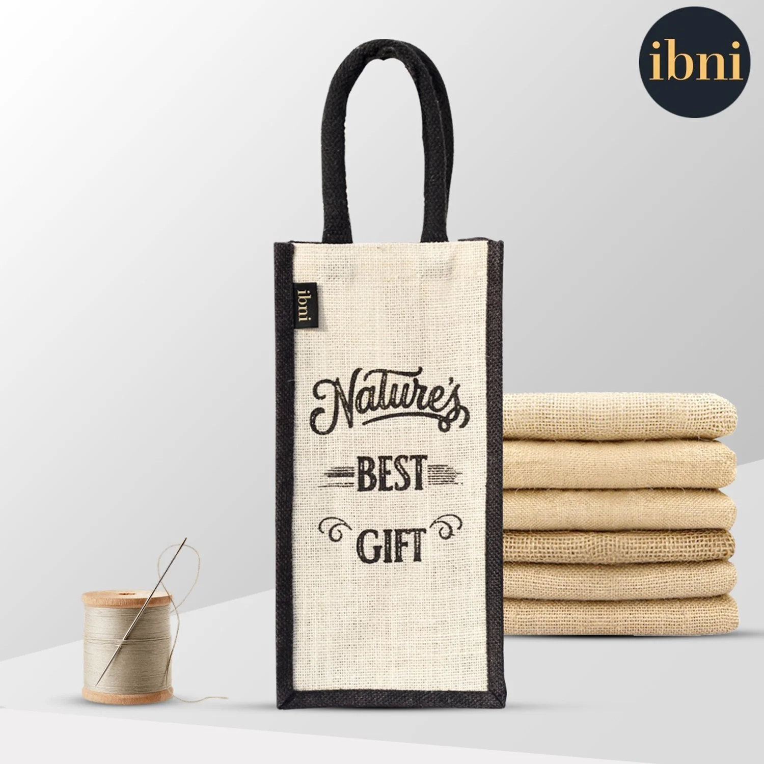 Premium Jute Water Bottle Bag - Footwear, Bags & Leather Goods by Ibni Pvt. Ltd.