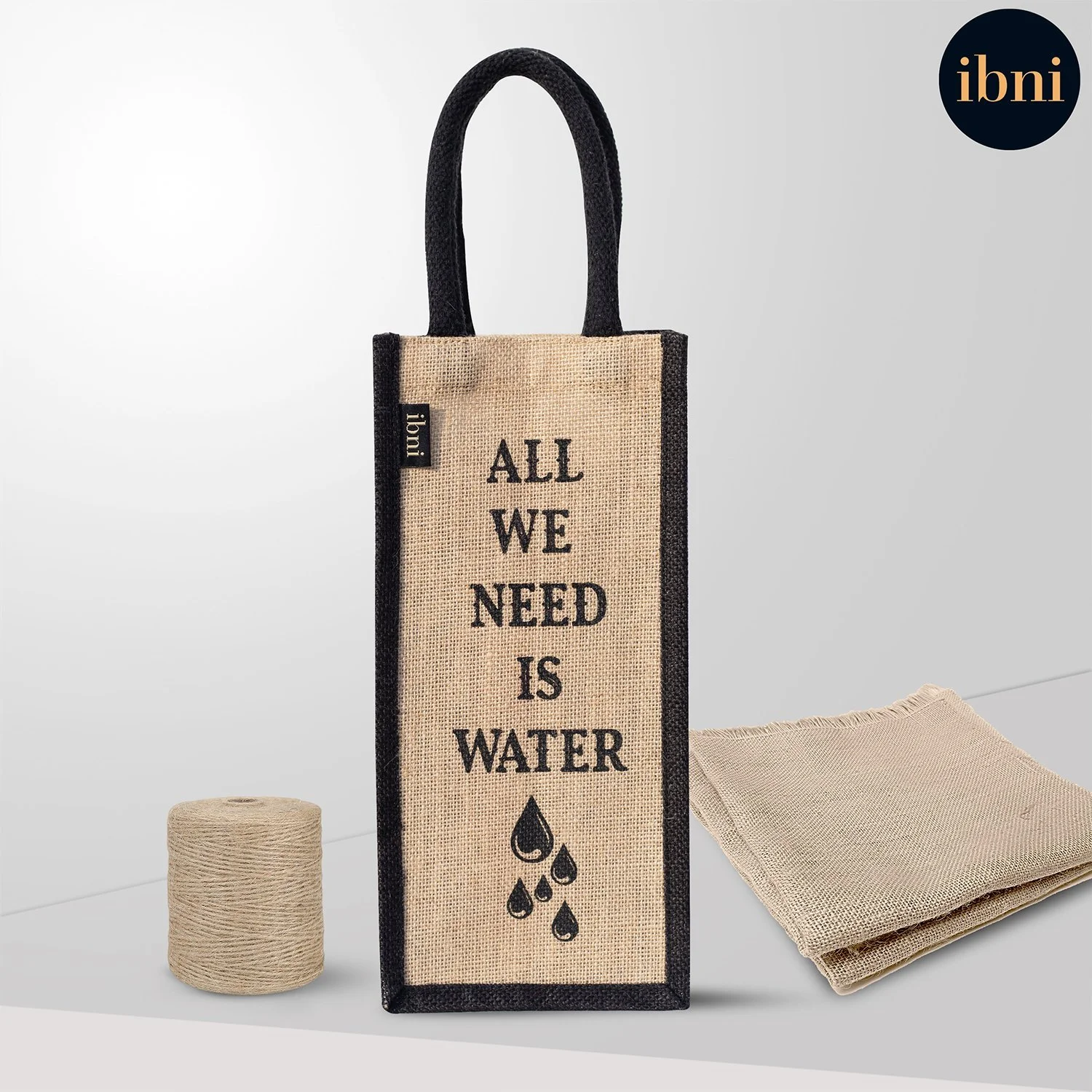 Premium Jute Water Bottle Bag - Footwear, Bags & Leather Goods by Ibni Pvt. Ltd.