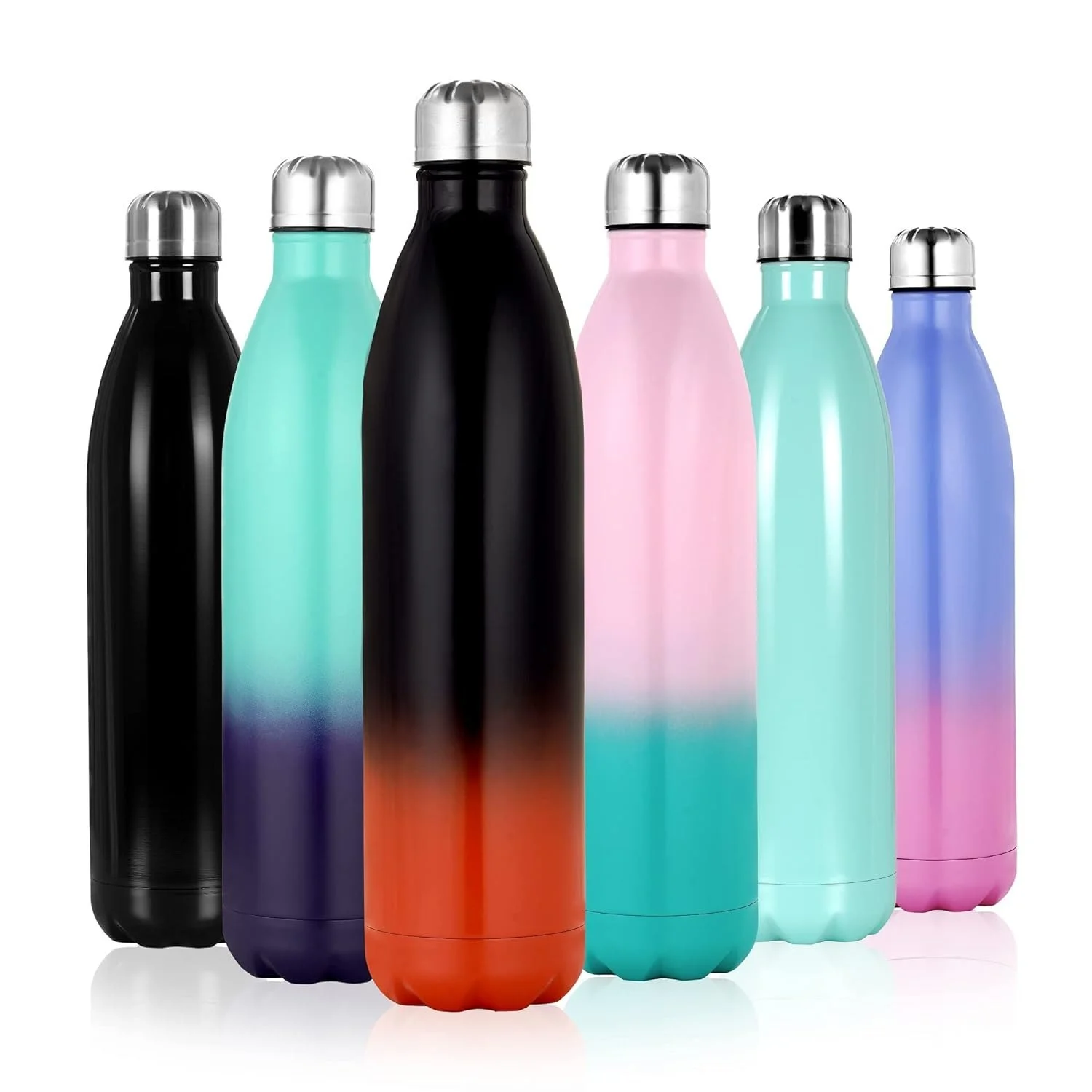750 Ml Insulated Water Bottle Double Wall Vacuum Stainless Steel, Leak Proof Metal Sports Bottle - Home & Kitchen by Ibni Pvt. Ltd.