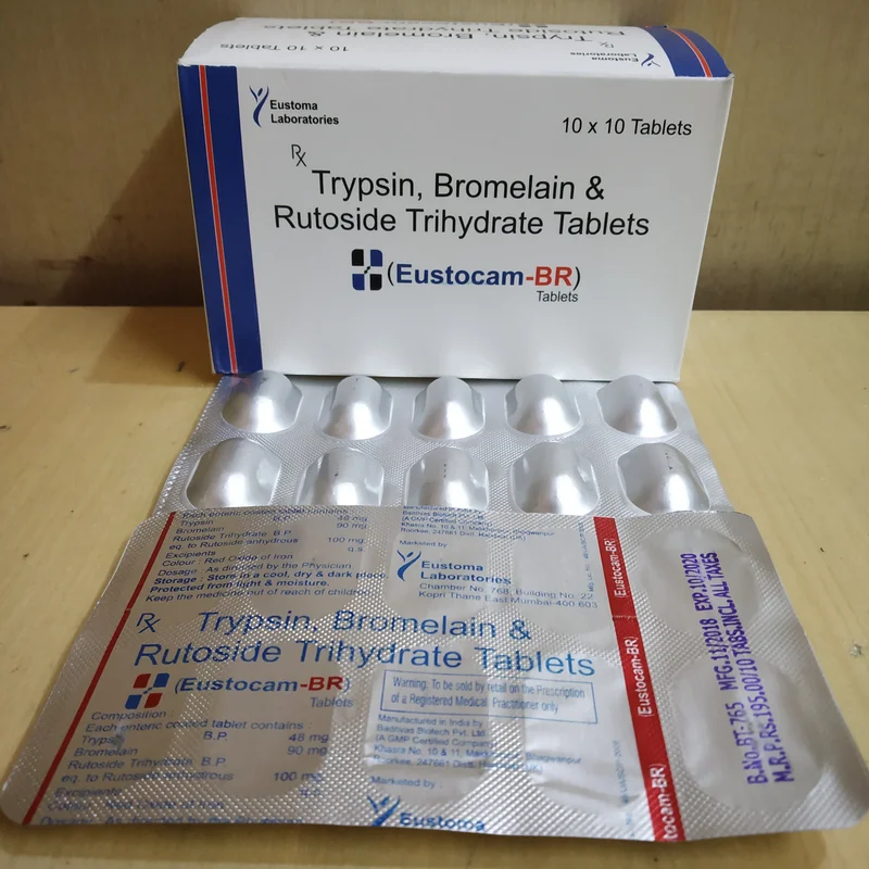 Trypsin Bromelain and Rutoside Trihydrate Tablets - Healthcare & Medical by Eustoma Laboratories Pvt. Ltd.