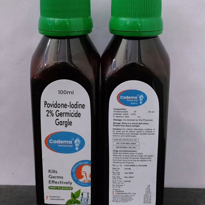 Codema Povidone Iodine Gargle 100ML - Healthcare & Medical by Eustoma Laboratories Pvt. Ltd.