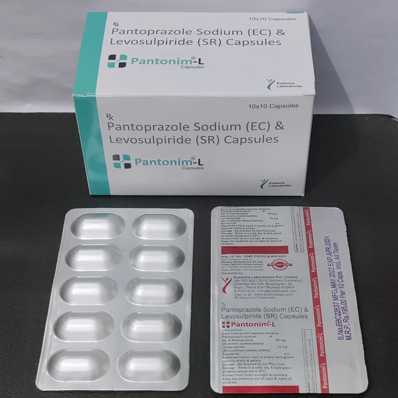 Pantonim-L Capsule (Pantoprazole Levosulpiride SR) for Acid Reflux - Healthcare & Medical by Eustoma Laboratories Pvt. Ltd.