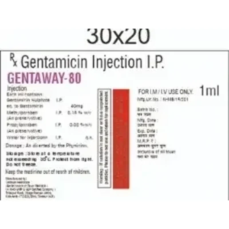 Gentamicin 80mg Injection - Healthcare & Medical by Eustoma Laboratories Pvt. Ltd.