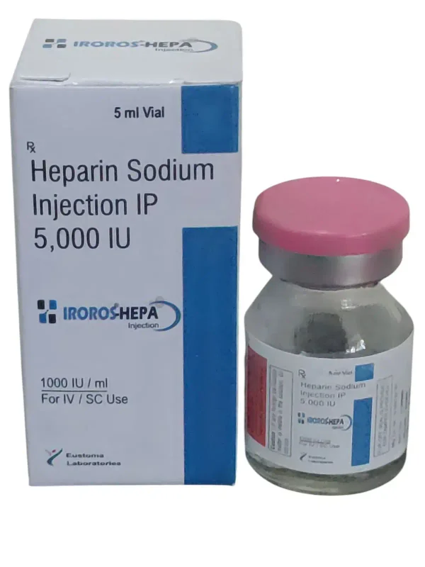 Heparin Sodium Injection 5000 IU/5 ml Vial - Healthcare & Medical by Eustoma Laboratories Pvt. Ltd.