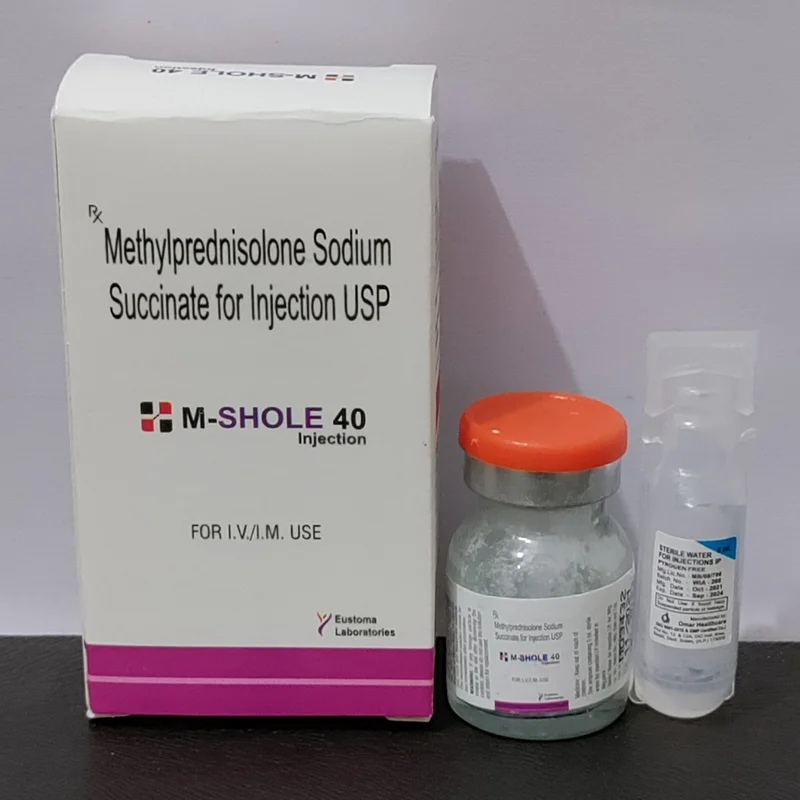 M-shole-40mg Methylprednisolone Sodium Succinate Injection - Healthcare & Medical by Eustoma Laboratories Pvt. Ltd.