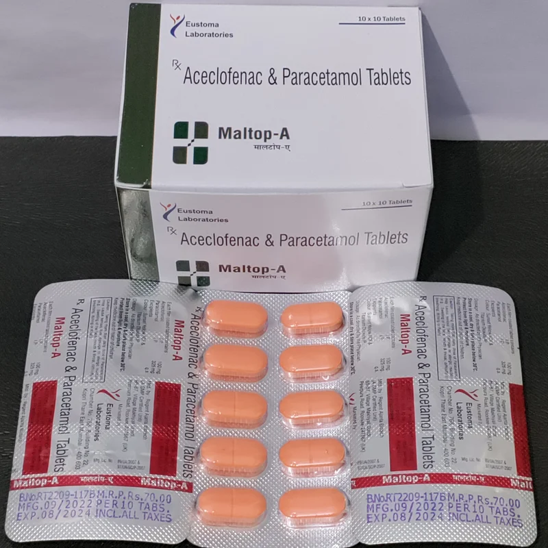 Aceclofenac Paracetamol Film-Coated Tablets - Healthcare & Medical by Eustoma Laboratories Pvt. Ltd.