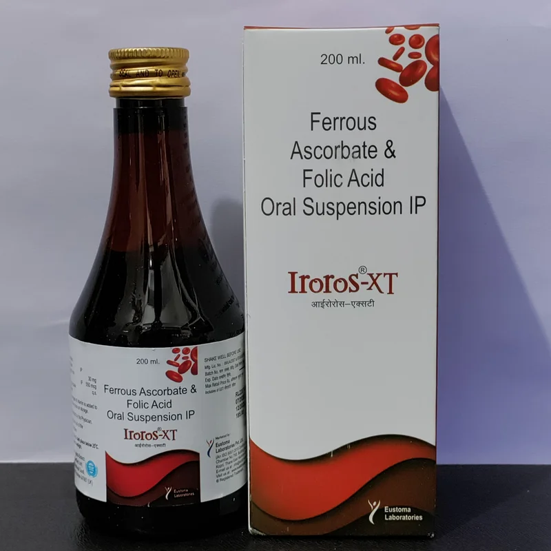 Iroros-XT Ferrous Fumarate Folic Acid Syrup 200ml - Healthcare & Medical by Eustoma Laboratories Pvt. Ltd.