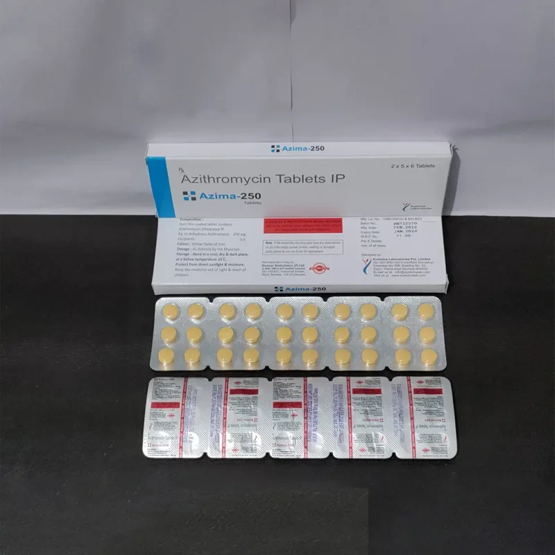 Azithromycin 250 mg Film-Coated Tablets - Healthcare & Medical by Eustoma Laboratories Pvt. Ltd.