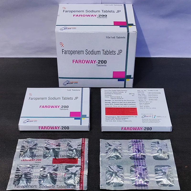 Faroway-200 Tablet ( Faropenem Sodium 200mg Tablet) - Healthcare & Medical by Eustoma Laboratories Pvt. Ltd.