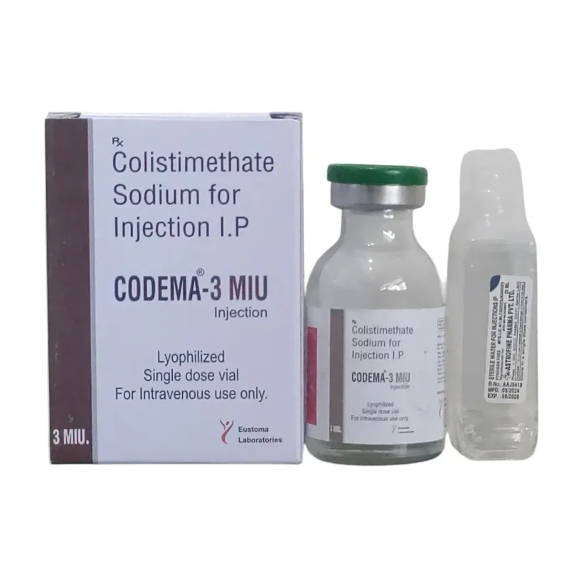 Colistimethate Sodium 3miu Injection - Healthcare & Medical by Eustoma Laboratories Pvt. Ltd.