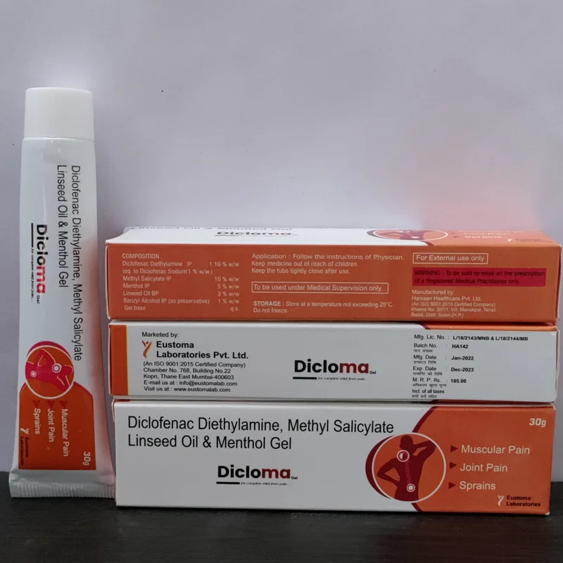 Diclofenac Diethylamine Linseed Oil Menthol Methyl Salicylate Gel - Healthcare & Medical by Eustoma Laboratories Pvt. Ltd.