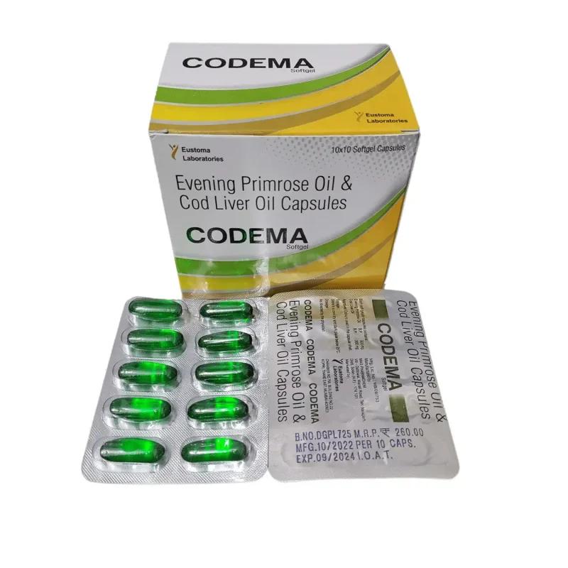 Evening Primrose Oil & Cod Liver Oil Softgels with Vitamin E - Healthcare & Medical by Eustoma Laboratories Pvt. Ltd.