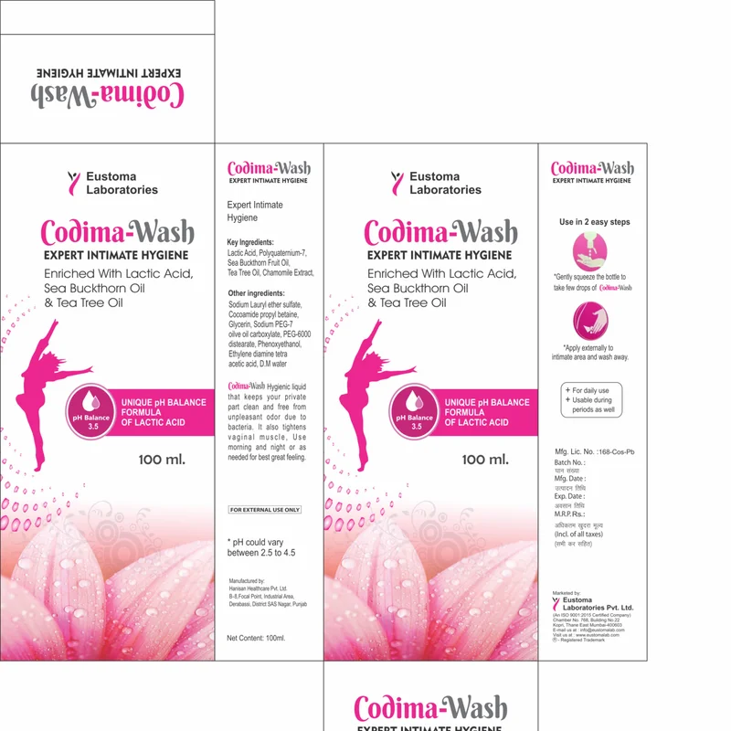 Codema Vaginal Wash 100ml - Beauty & Personal Care by Eustoma Laboratories Pvt. Ltd.
