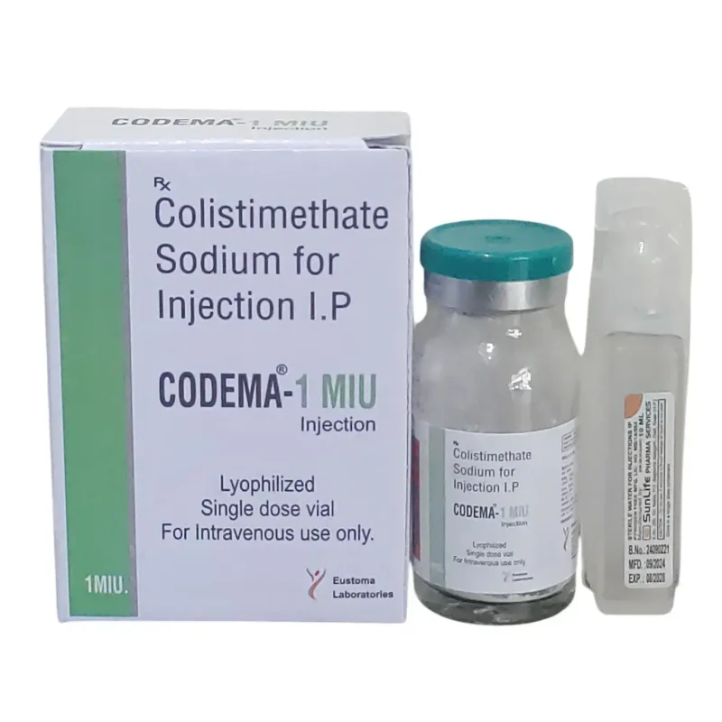 Colistimethate Sodium 1 MIU Powder for Injection - Healthcare & Medical by Eustoma Laboratories Pvt. Ltd.