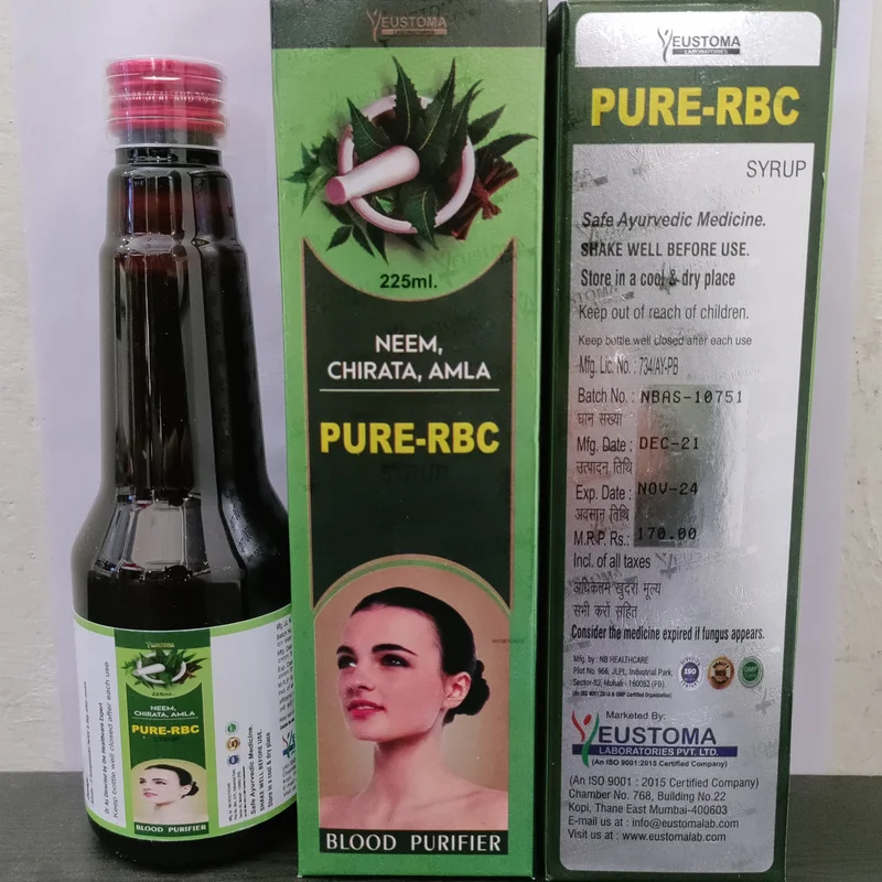 Pure-Rbc Syrup Blood Purifier Syrup - Healthcare & Medical by Eustoma Laboratories Pvt. Ltd.