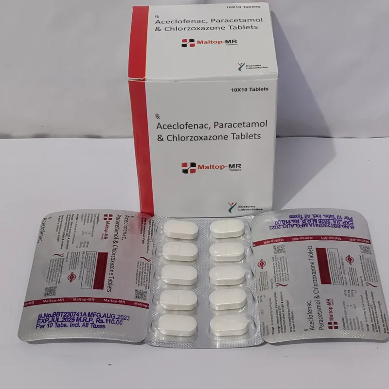 Maltop-MR Tablets (Aceclofenac, Paracetamol, Chlorzoxazone) - Healthcare & Medical by Eustoma Laboratories Pvt. Ltd.