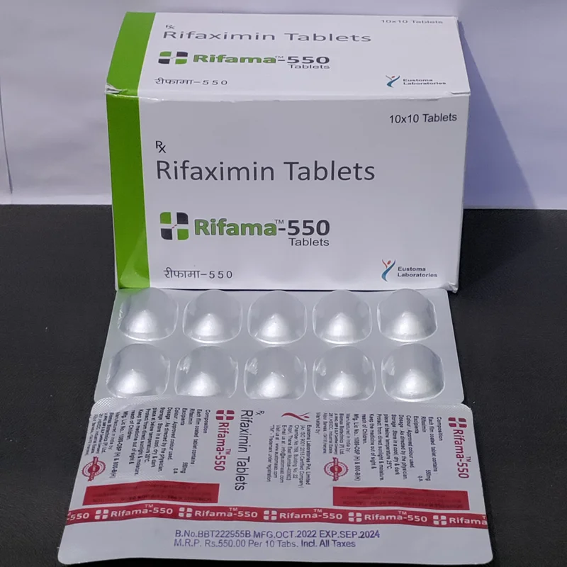 Rifama -550 Tablet ( Rifaximin 550mg Tablet) - Healthcare & Medical by Eustoma Laboratories Pvt. Ltd.
