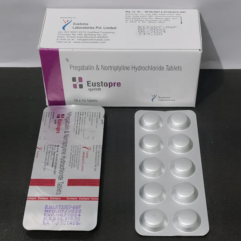 Eustopre Tablet (pregabalin and Nortriptyline) - Healthcare & Medical by Eustoma Laboratories Pvt. Ltd.