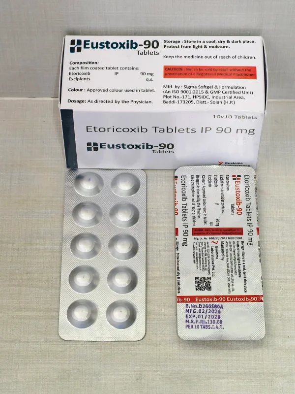 Etoricoxib 90mg Film-Coated Tablets - Healthcare & Medical by Eustoma Laboratories Pvt. Ltd.