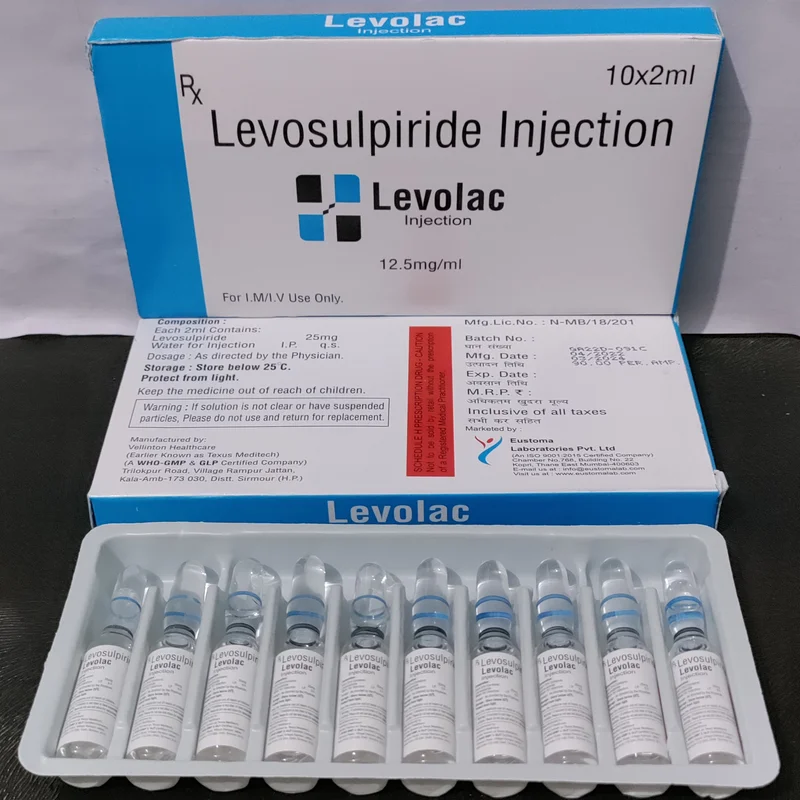 Levolac Injection (levosulpride 50mg) - Healthcare & Medical by Eustoma Laboratories Pvt. Ltd.