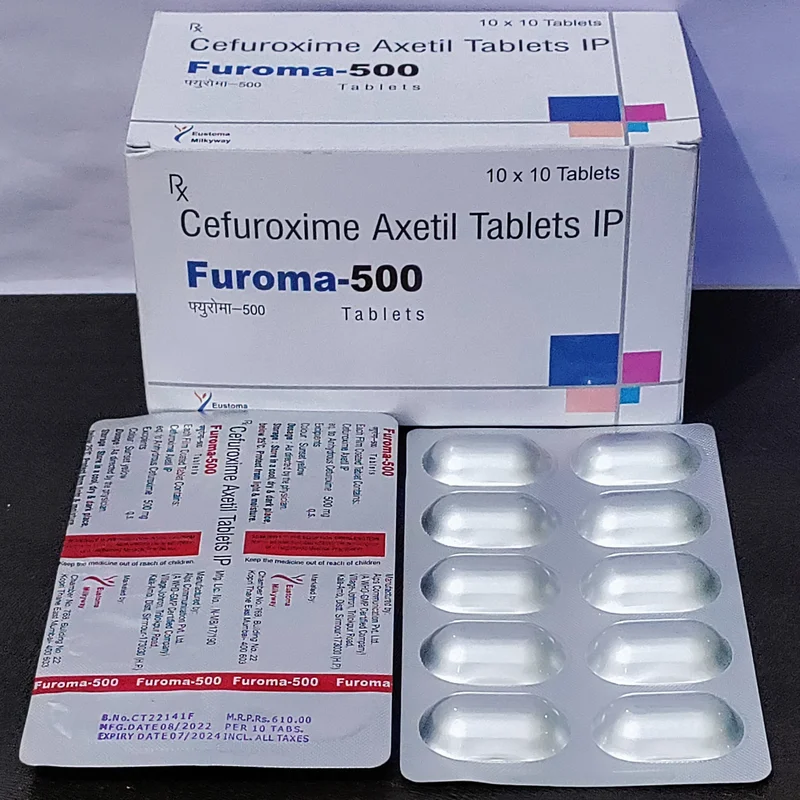 Furoma-500 Tablet ( Cefuroxime Axetil 500mg ) - Healthcare & Medical by Eustoma Laboratories Pvt. Ltd.
