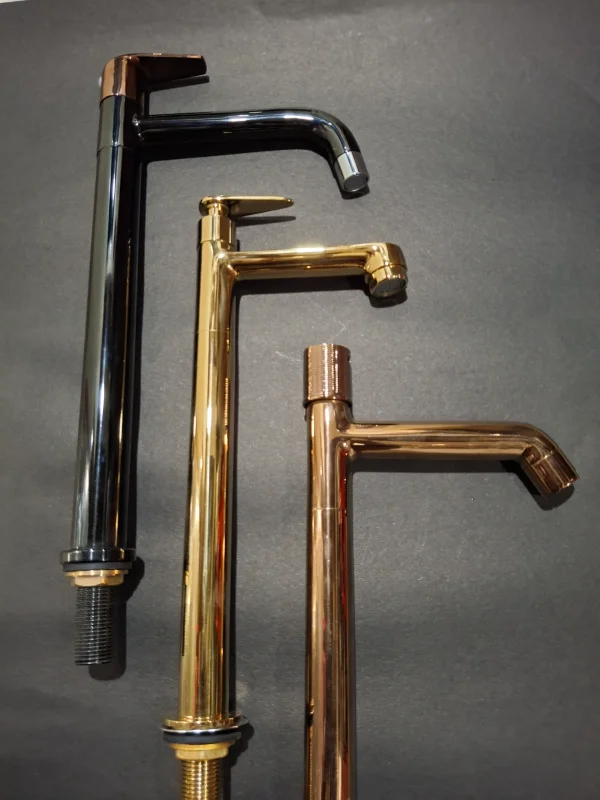 Brass Pillar Tap, Rose Gold PVD Finish - Construction & Building Materials by Balaji Trading