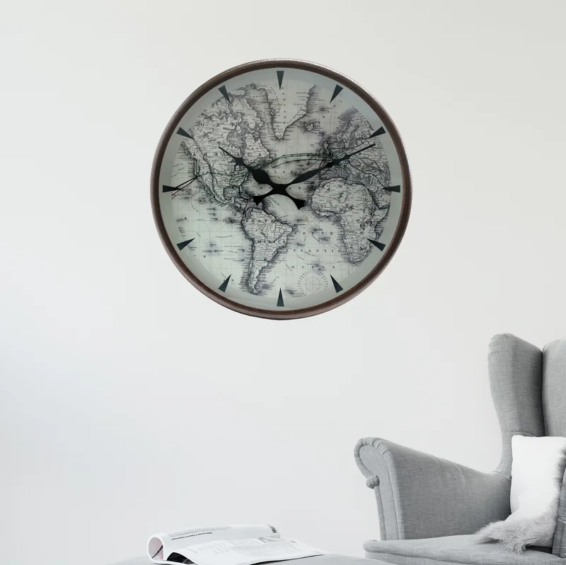 Cocovey Homes Copper Round Analog Wall Clock - Home & Kitchen by Orobe