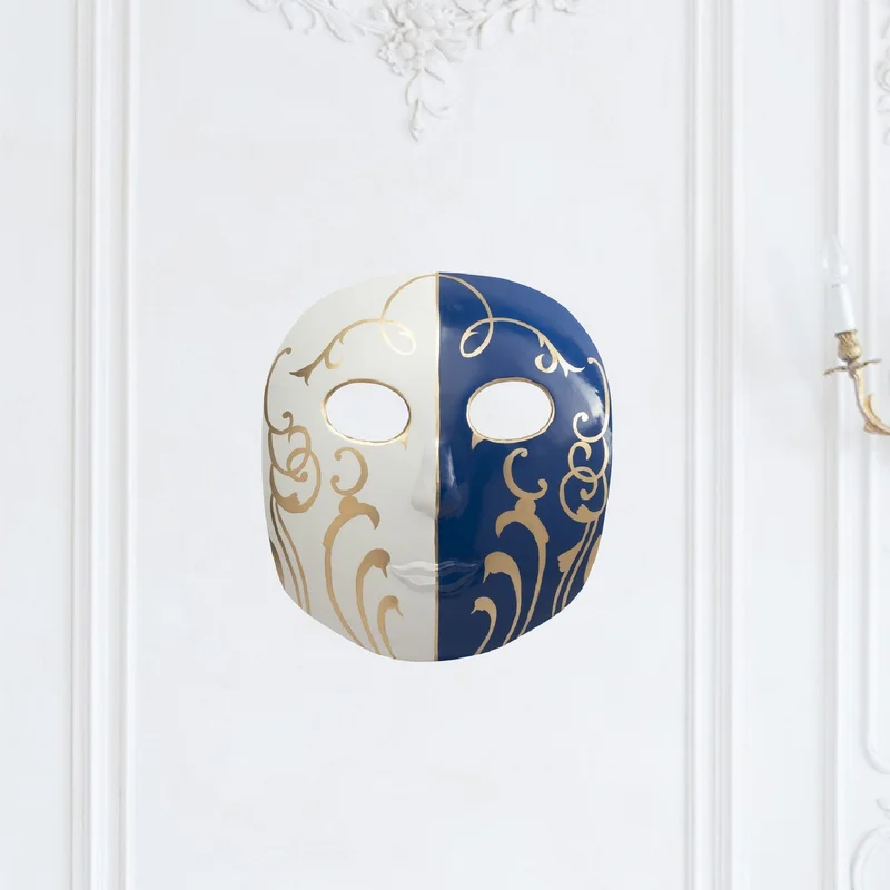 Hand-Painted Metal Wall Mask - Home & Kitchen by Orobe