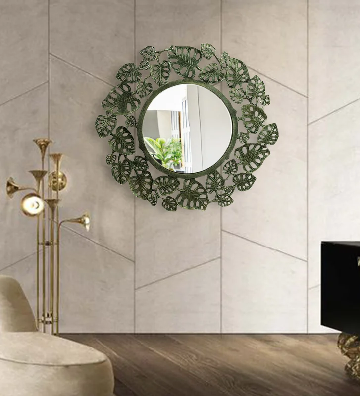 Aluminium Wall Art with Green Antique and Silver Wash Finish - Home & Kitchen by Orobe