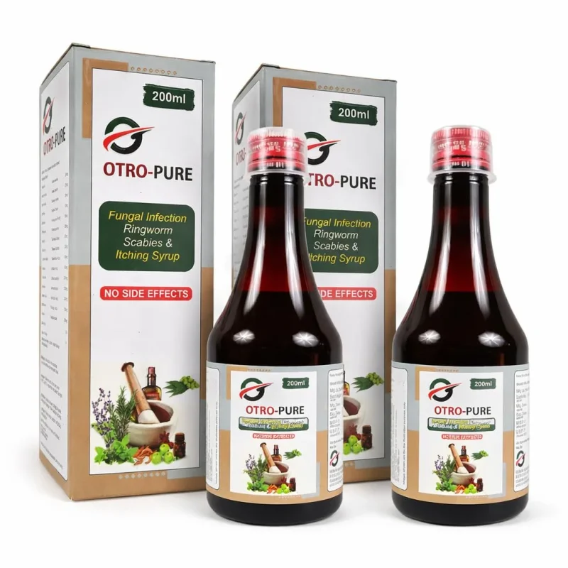 Otropure Ayurvedic Fungal Infection Relief Syrup 200ML - Healthcare & Medical by Otrom Research Labs Pvt. Ltd.