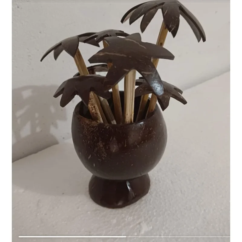 Coconut Shell & Wood Decorative Display Showcase - Handicrafts & Gifts by Cococrafts India