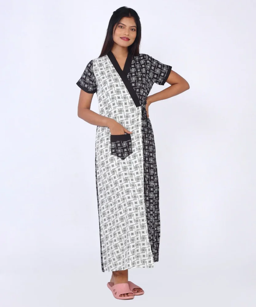 Cotton Bath Robe Women Printed Robes - Textiles & Apparel by Nandys 13