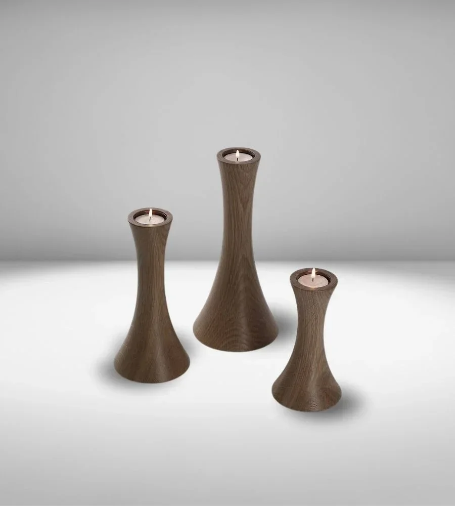 Solid Wood Pillar Candle Holders - Home & Kitchen by Razvi Exports