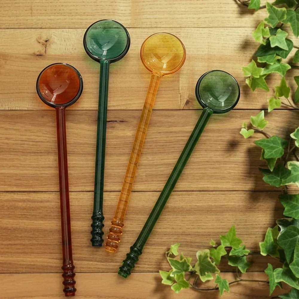 Handcrafted Borosilicate Glass Spoons Set - Home & Kitchen by M/S. Shri Vardhman Handicrafts