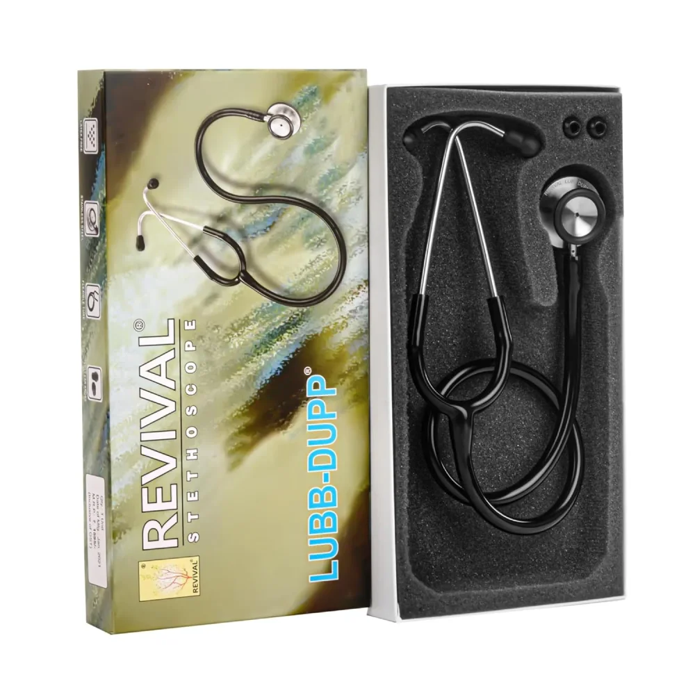 Revival Single Head Stainless-Steel Stethoscope for Cardiology - Healthcare & Medical by Accurate Surgicals