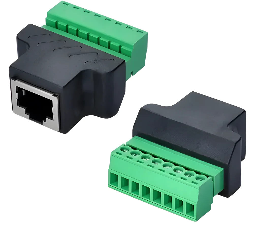 RJ45 Female 8-Pin Screw Terminal Adapter for Cat5 - Electronics & Electrical by Sanskar Electronics