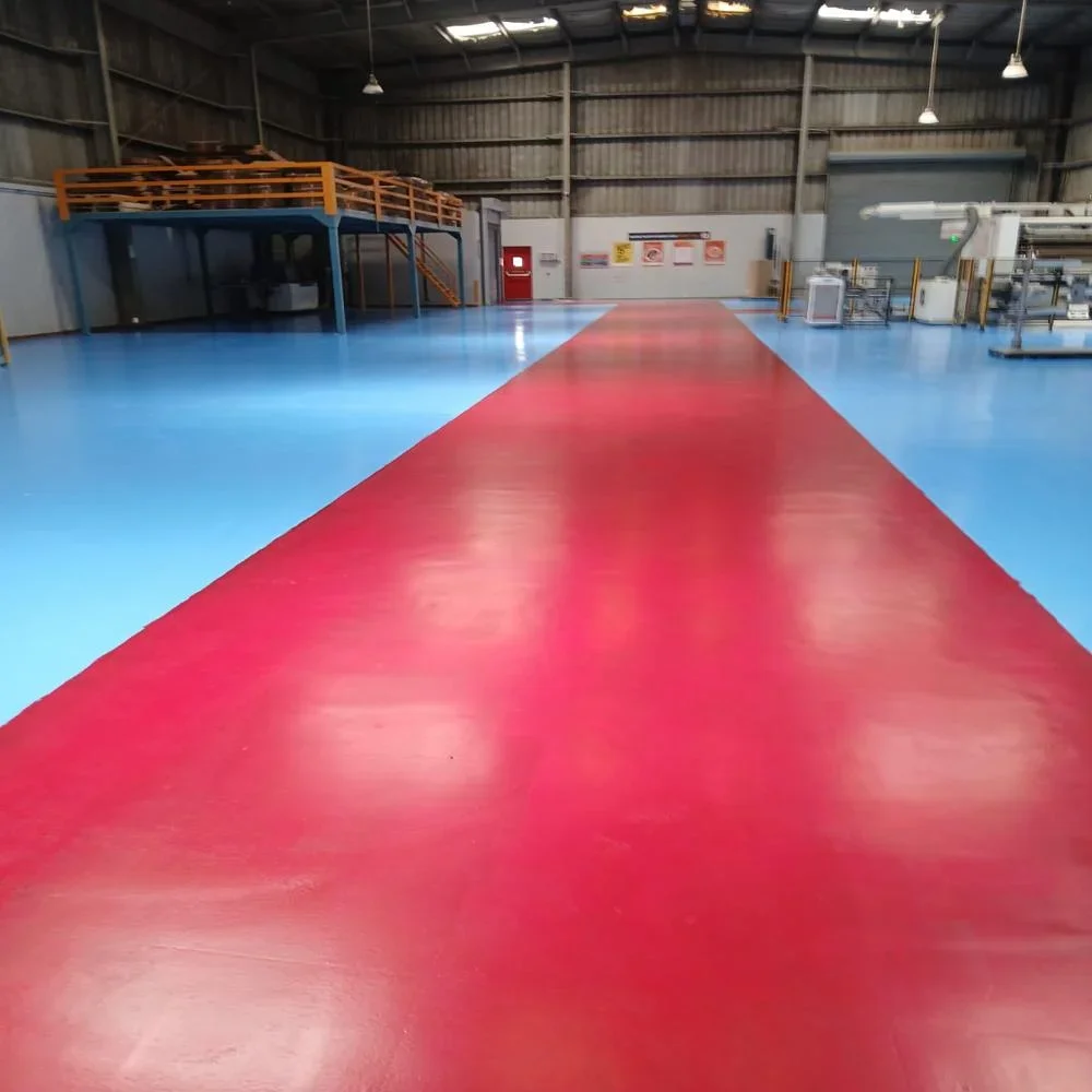 Yellow Line Marking PU Coating Service for Industrial Floors - Construction & Building Materials by Star Associates