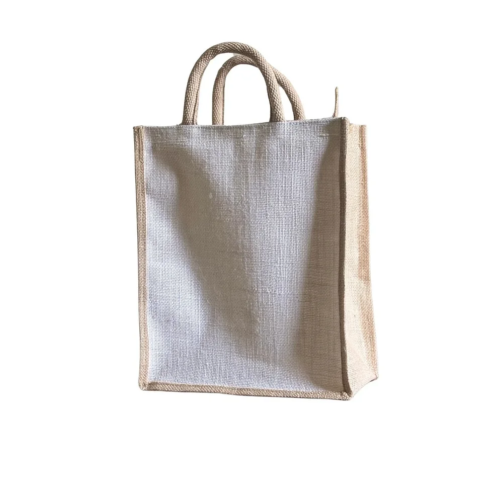 Jute Lunch Bag with Zip Closure - Footwear, Bags & Leather Goods by Vashista Jute Exports
