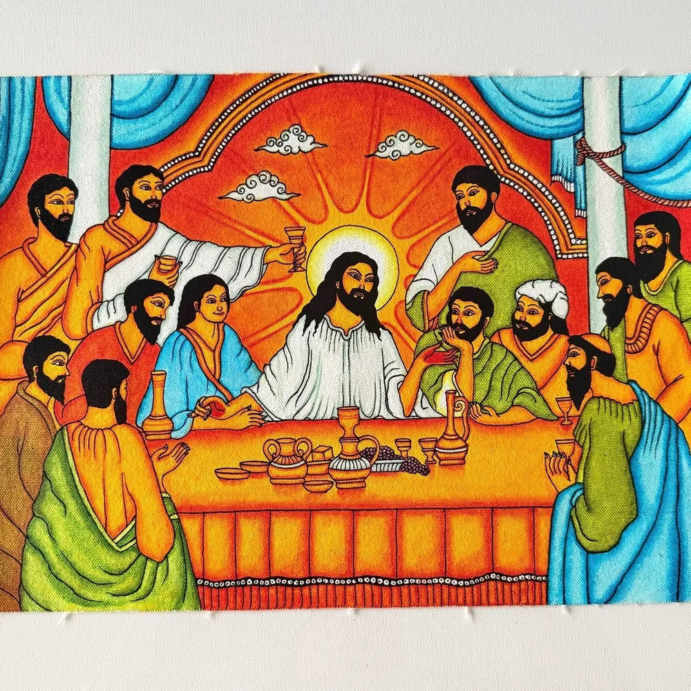 17Inch Canvas Last Supper Painting - Handicrafts & Gifts by Ains Overseas