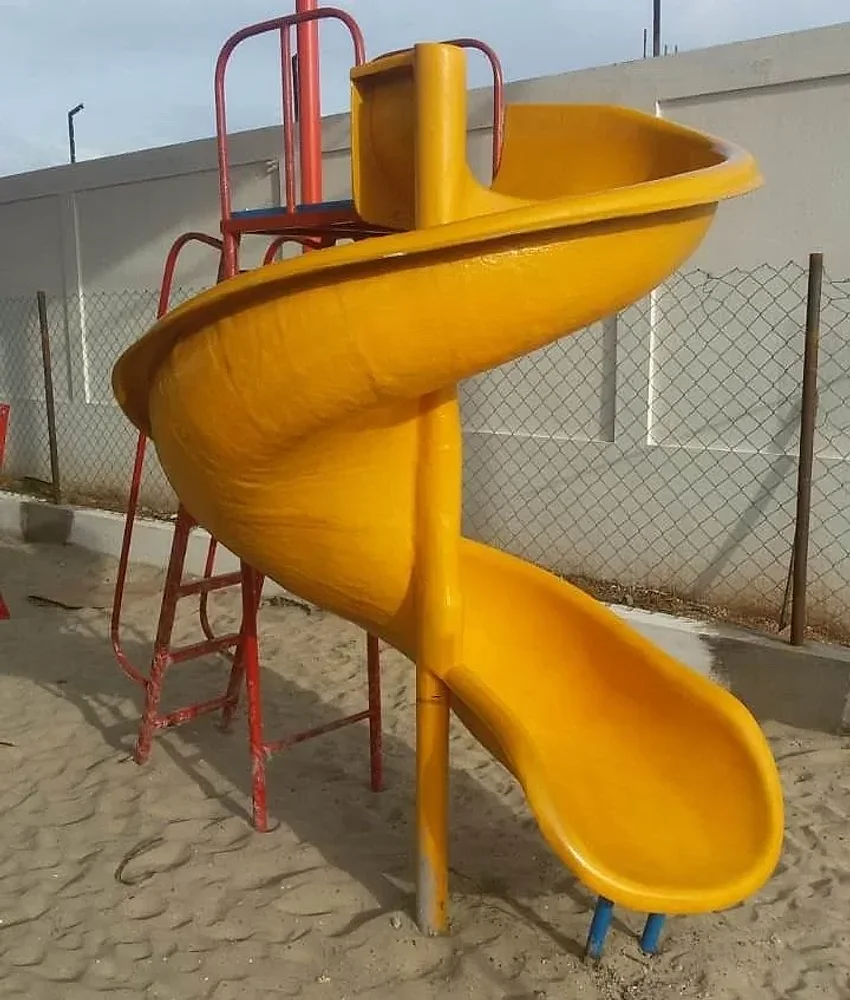 Fibreglass Spiral Slide 6 Feet for Outdoor Playgrounds - Sports, Toys & Games by Nac Industries