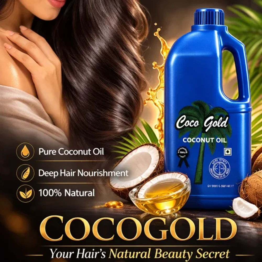 Cocogold 1 Liter Pure Coconut Oil - Food & Agriculture by Marotiya Oil Industries Teegapur